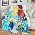 Cute Frozen Fleece Blanket Elsa Anna Olaf Fan Gift 1 - PerfectIvy