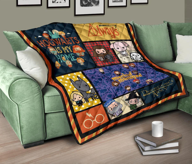 Cute Harry Potter Quilt Blanket Chibi Style Harry Potter Blanket Bedding 10 - PerfectIvy