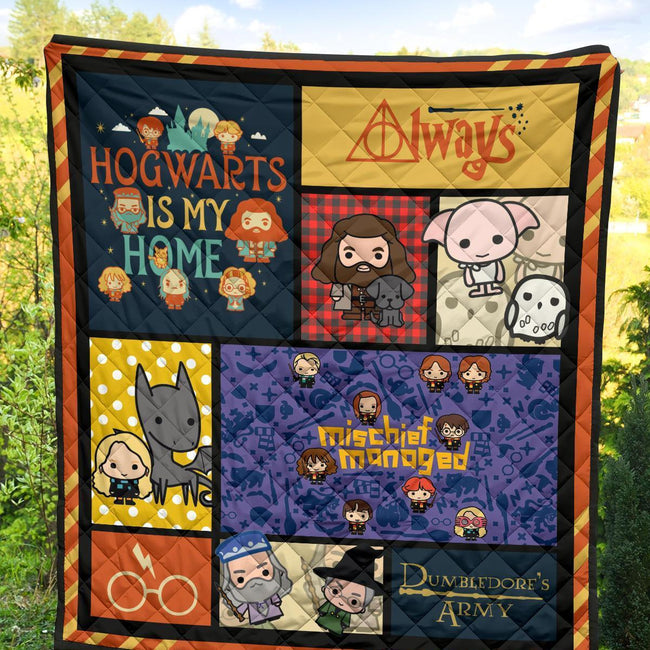 Cute Harry Potter Quilt Blanket Chibi Style Harry Potter Blanket Bedding 4 - PerfectIvy