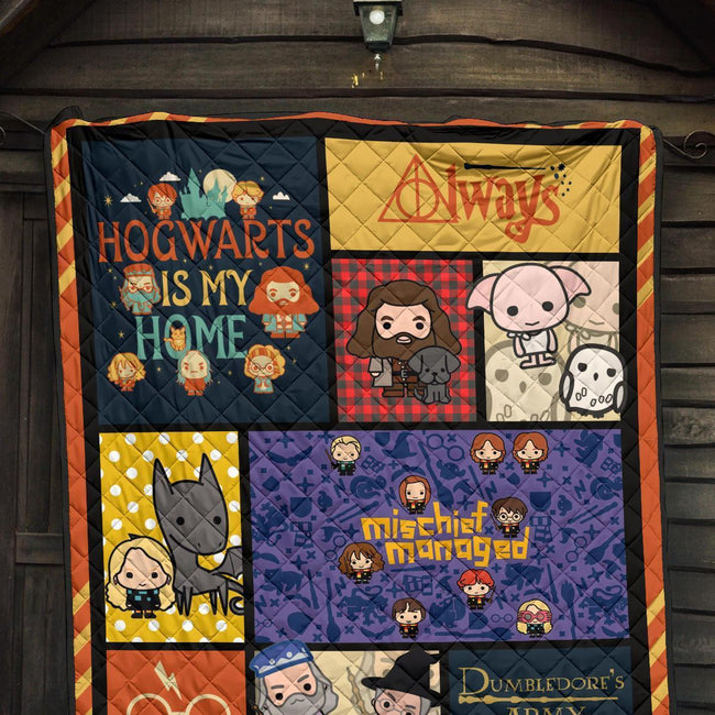 Cute Harry Potter Quilt Blanket Chibi Style Harry Potter Blanket Bedding 5 - PerfectIvy