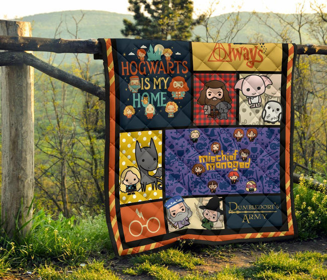 Cute Harry Potter Quilt Blanket Chibi Style Harry Potter Blanket Bedding 8 - PerfectIvy