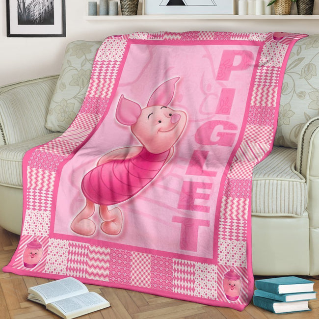 Cute Piglet Fleece Blanket Funny Gift Idea 2 - PerfectIvy