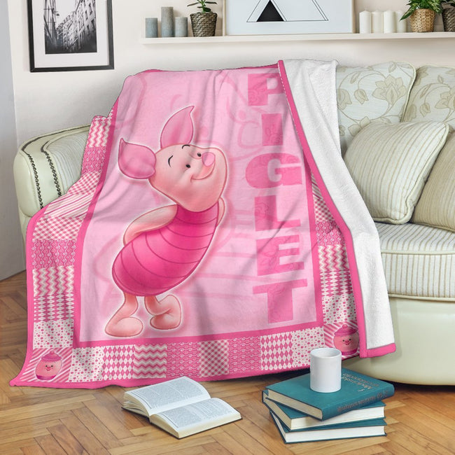 Cute Piglet Fleece Blanket Funny Gift Idea 1 - PerfectIvy