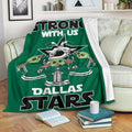 Dallas Stars Baby Yoda Fleece Blanket The Force Is Strong 2 - PerfectIvy
