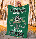 Dallas Stars Baby Yoda Fleece Blanket The Force Is Strong 5 - PerfectIvy