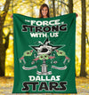 Dallas Stars Baby Yoda Fleece Blanket The Force Is Strong 1 - PerfectIvy
