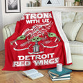 Detroit Red Wings Baby Yoda Fleece Blanket The Force Strong 2 - PerfectIvy