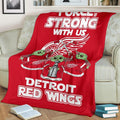 Detroit Red Wings Baby Yoda Fleece Blanket The Force Strong 3 - PerfectIvy