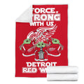 Detroit Red Wings Baby Yoda Fleece Blanket The Force Strong 7 - PerfectIvy