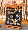 Bengals Team Fleece Blanket Football Fan Gift Idea 4 - PerfectIvy