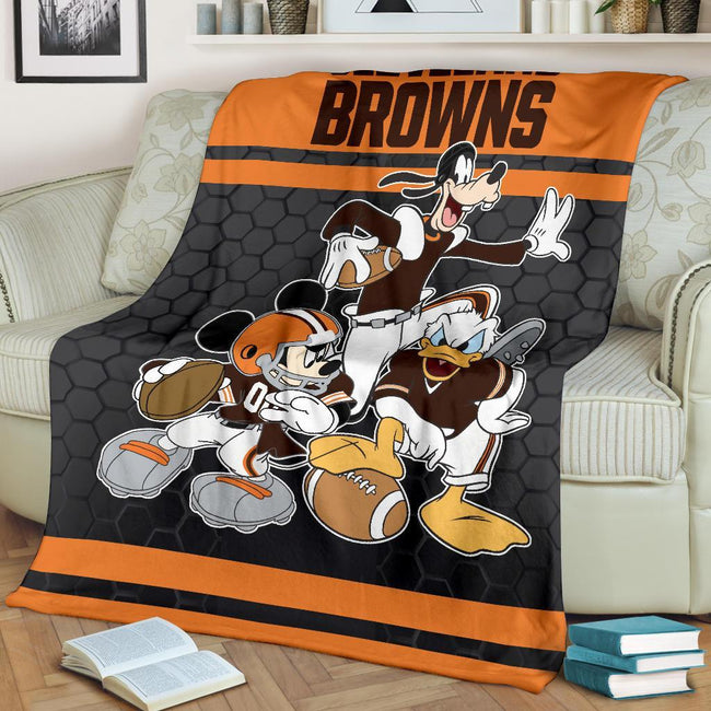 Browns Team Fleece Blanket Football Fan Gift 2 - PerfectIvy