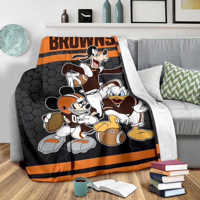 Browns Team Fleece Blanket Football Fan Gift 3 - PerfectIvy