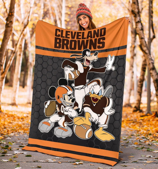 Browns Team Fleece Blanket Football Fan Gift 4 - PerfectIvy