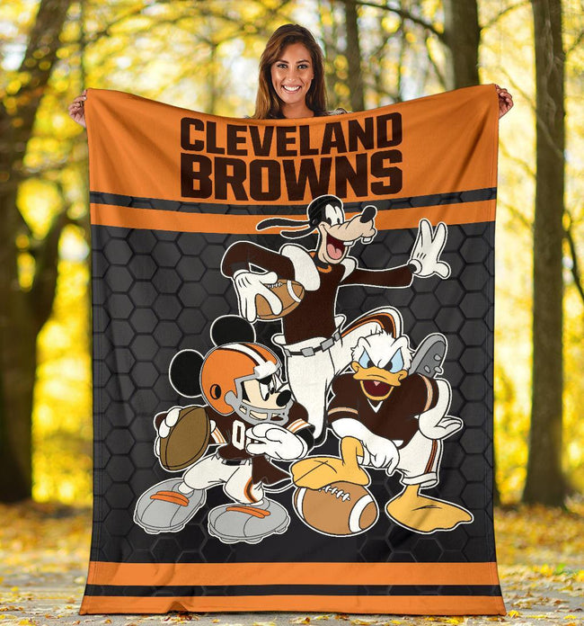 Browns Team Fleece Blanket Football Fan Gift 5 - PerfectIvy