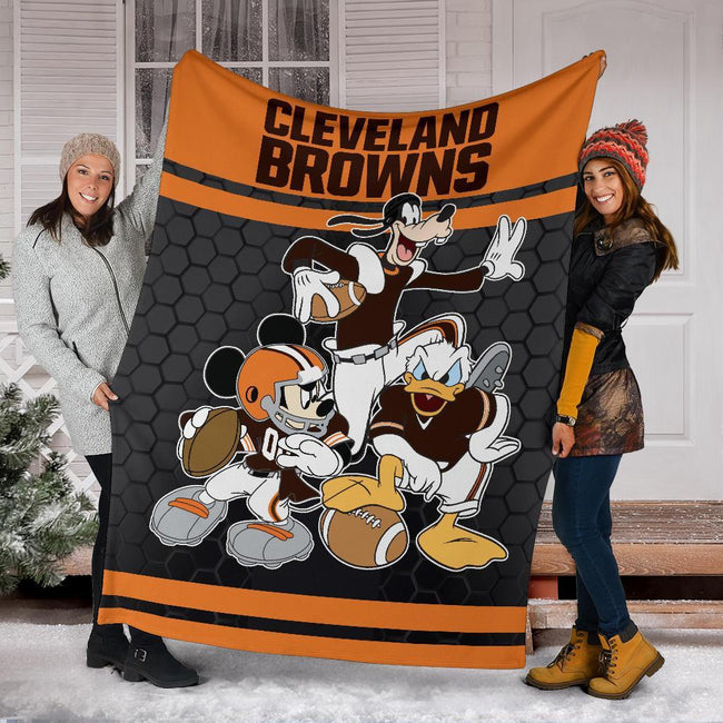 Browns Team Fleece Blanket Football Fan Gift 6 - PerfectIvy