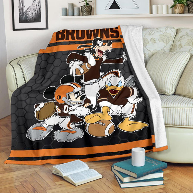 Browns Team Fleece Blanket Football Fan Gift 1 - PerfectIvy