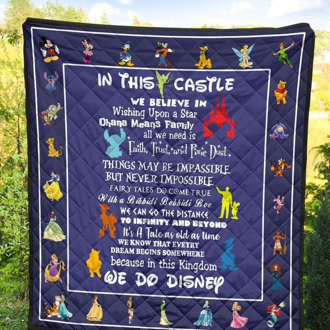 Castle Quilt Blanket We Believe In For Fan Gift 4 - PerfectIvy