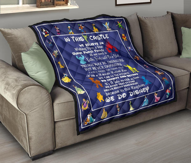 Castle Quilt Blanket We Believe In For Fan Gift 9 - PerfectIvy