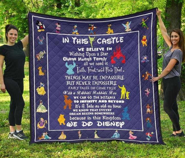 Castle Quilt Blanket We Believe In For Fan Gift 1 - PerfectIvy