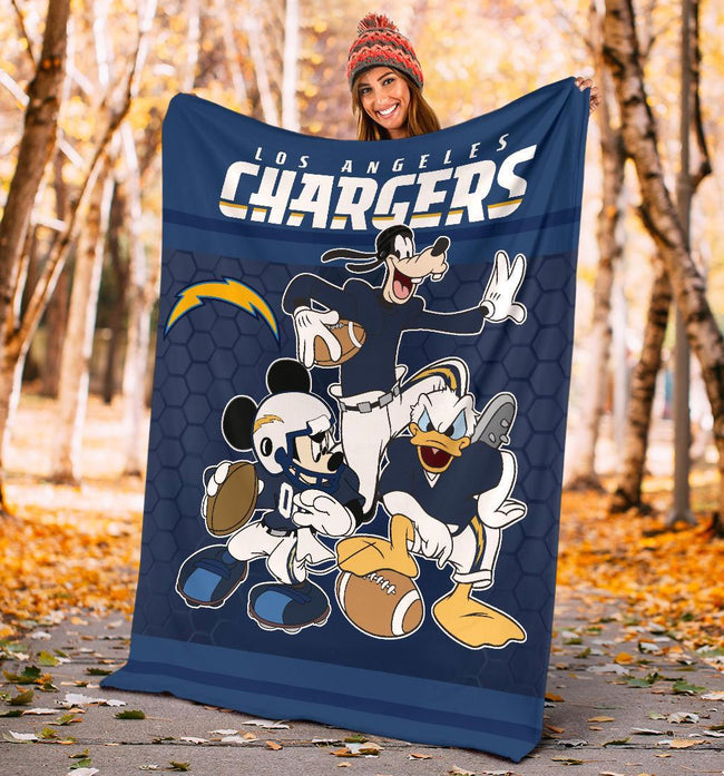 Chargers Team Fleece Blanket Football Fan Gift Idea 4 - PerfectIvy