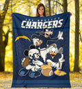 Chargers Team Fleece Blanket Football Fan Gift Idea 5 - PerfectIvy