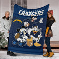 Chargers Team Fleece Blanket Football Fan Gift Idea 6 - PerfectIvy