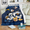 Chargers Team Fleece Blanket Football Fan Gift Idea 1 - PerfectIvy