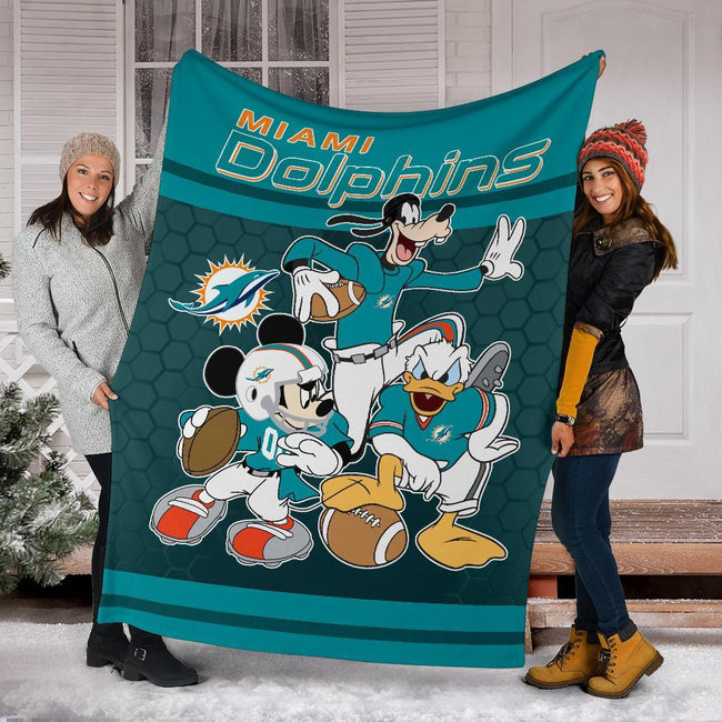 Dolphins Team Fleece Blanket Football Fan Gift Idea 6 - PerfectIvy