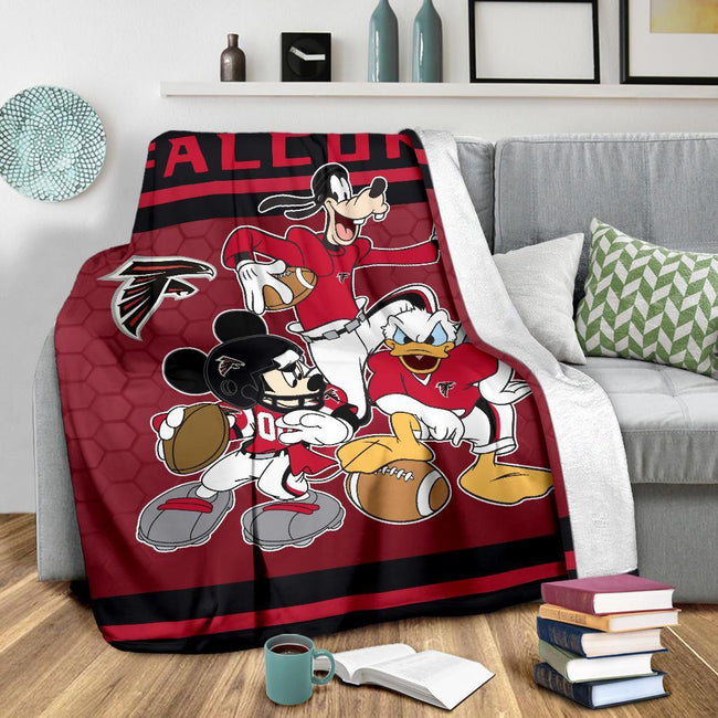 Falcons Team Fleece Blanket Football Fan Gift Idea 3 - PerfectIvy