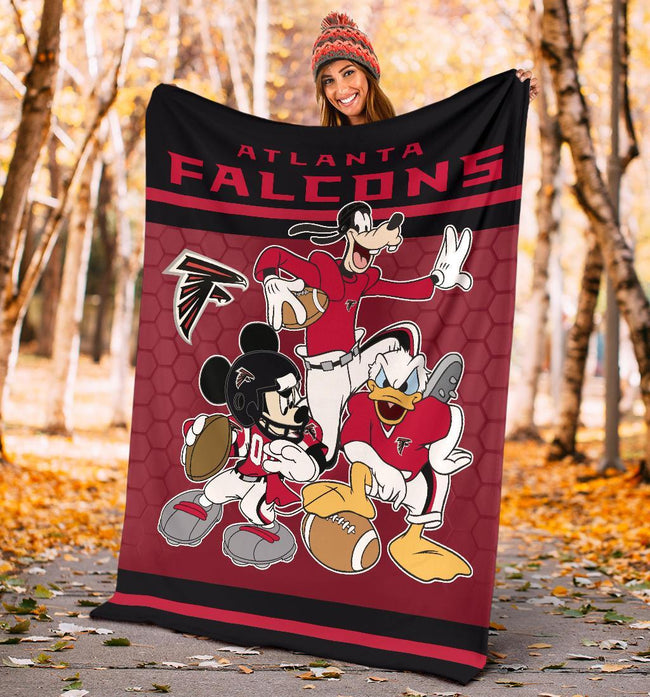 Falcons Team Fleece Blanket Football Fan Gift Idea 4 - PerfectIvy