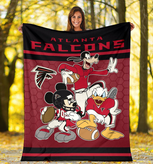 Falcons Team Fleece Blanket Football Fan Gift Idea 5 - PerfectIvy