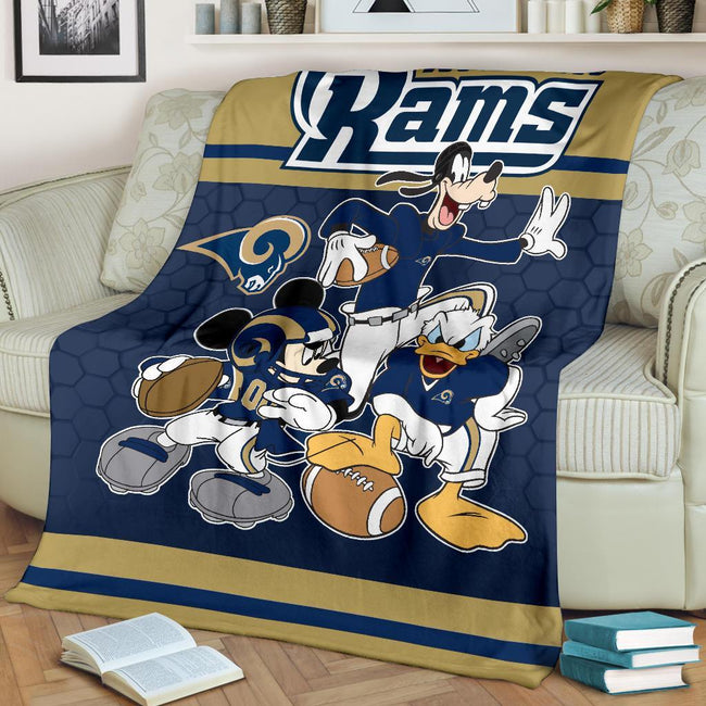 LA Rams Team Fleece Blanket Football Fan Gift Idea 2 - PerfectIvy