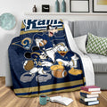 LA Rams Team Fleece Blanket Football Fan Gift Idea 3 - PerfectIvy