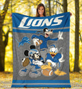 Lions Team Fleece Blanket Football Fan Gift Idea 5 - PerfectIvy