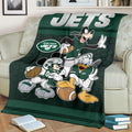 New York Jets Team Fleece Blanket Football Fan Gift Idea 2 - PerfectIvy