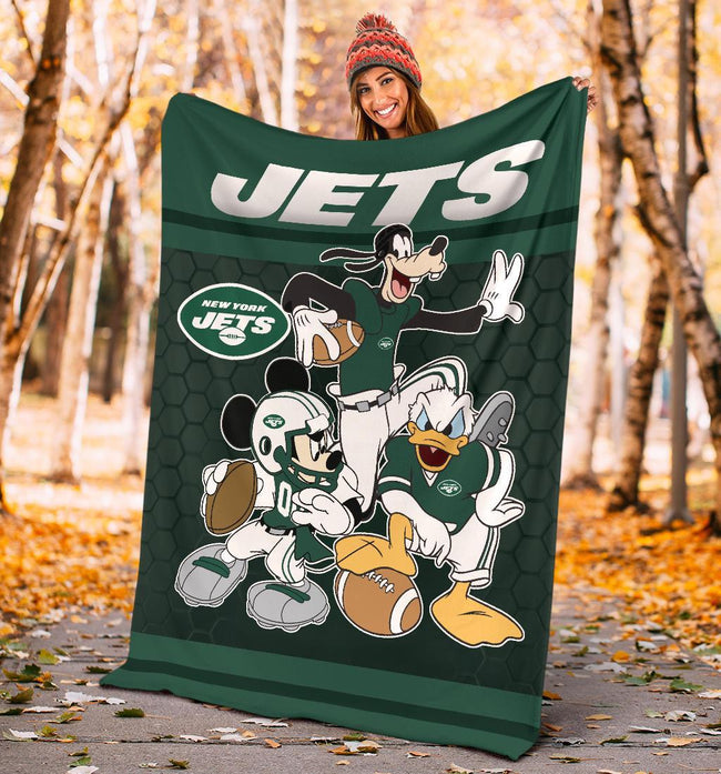 New York Jets Team Fleece Blanket Football Fan Gift Idea 4 - PerfectIvy