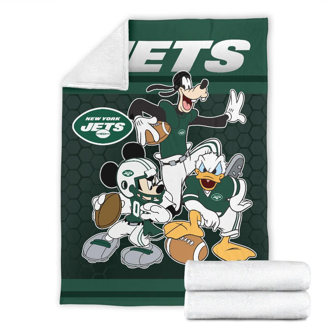 New York Jets Team Fleece Blanket Football Fan Gift Idea 7 - PerfectIvy