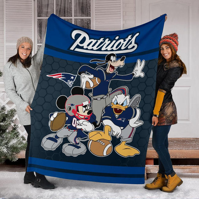 Patriots Team Fleece Blanket Football Fan Gift 6 - PerfectIvy