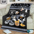 Raiders Team Fleece Blanket Football Fan Gift Idea 2 - PerfectIvy