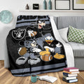 Raiders Team Fleece Blanket Football Fan Gift Idea 3 - PerfectIvy