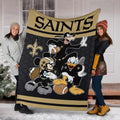 Saints Team Fleece Blanket Football Fan Gift Idea 5 - PerfectIvy