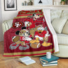 SF 49ers Team Fleece Blanket Football Fan Gift Idea 1 - PerfectIvy