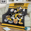Steelers Team Fleece Blanket Football Fan Gift Idea 2 - PerfectIvy