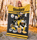 Steelers Team Fleece Blanket Football Fan Gift Idea 4 - PerfectIvy