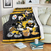 Steelers Team Fleece Blanket Football Fan Gift Idea 1 - PerfectIvy
