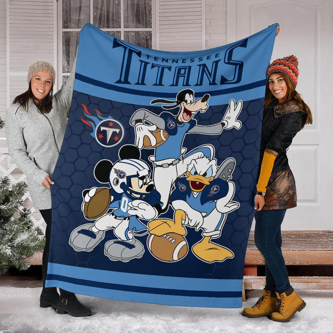 Titans Team Fleece Blanket Football Fan Gift Idea 6 - PerfectIvy