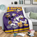 Vikings Team Fleece Blanket Football Fan Gift Idea 3 - PerfectIvy