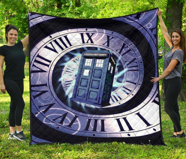Doctor Who Tardis Quilt Blanket Funny Gift Idea For Fan 1 - PerfectIvy