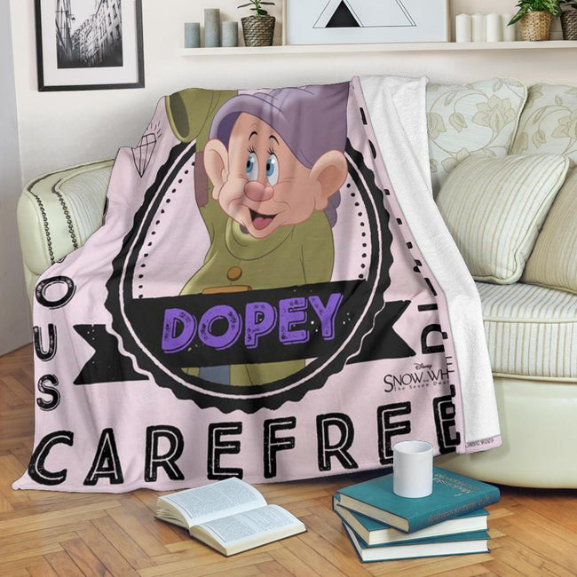 Dopey Dwarf Fleece Blanket For Snow White And 7 Dwarfs Bedding Decor 1 - PerfectIvy