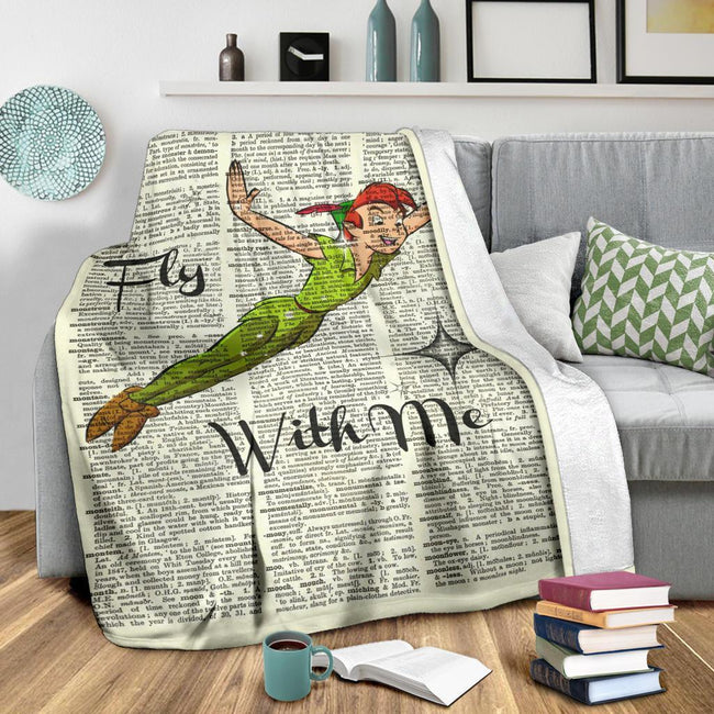 Fly With Me Peter Pan Fleece Blanket For Bedding Decor 3 - PerfectIvy